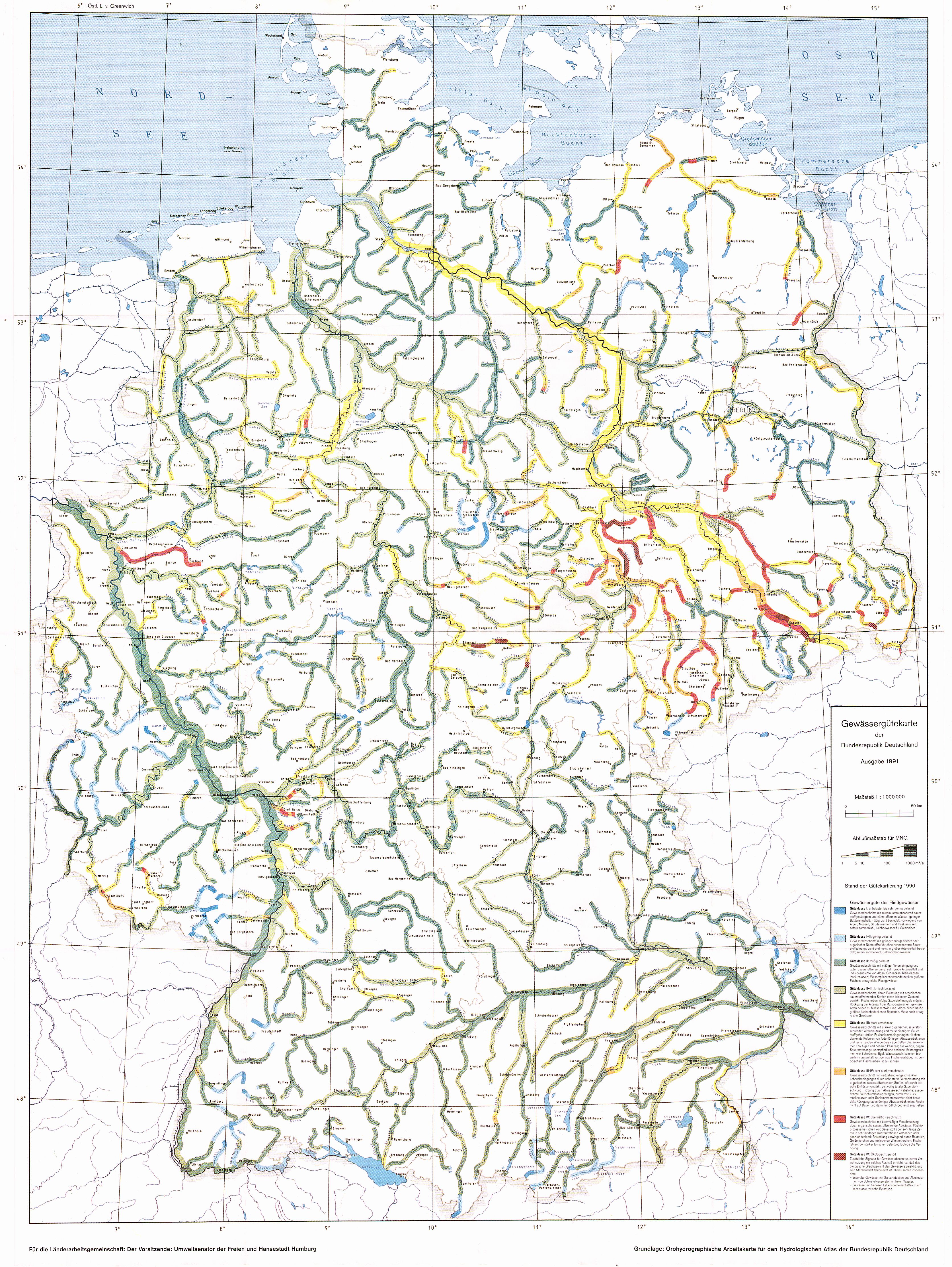 Karte Gewässer Deutschland